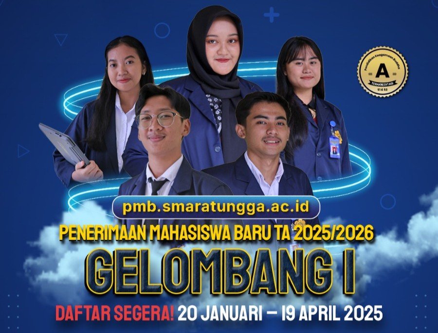 Penerimaan Mahasiswa Baru (PMB) Tahun Akademik 2025/2026 Gelombang I telah resmi dibuka!