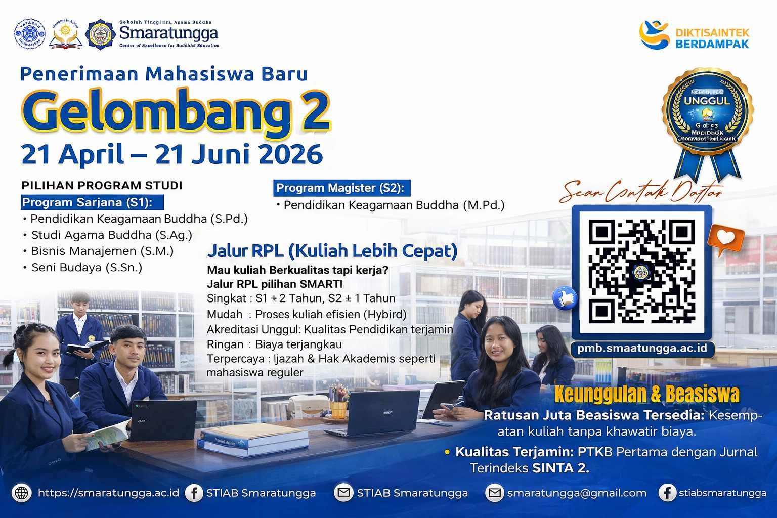 Masa Depanmu Dimulai Sekarang! PMB STIAB Smaratungga 2026/2027 Gelombang 2 Resmi Dibuka